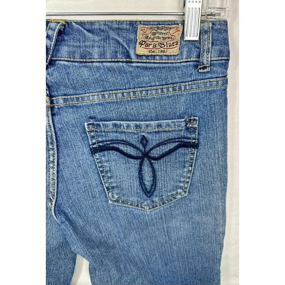 Paris Blues‎ Women's Denim Blue Jeans Low Rise Skinny Y2K Sz 7